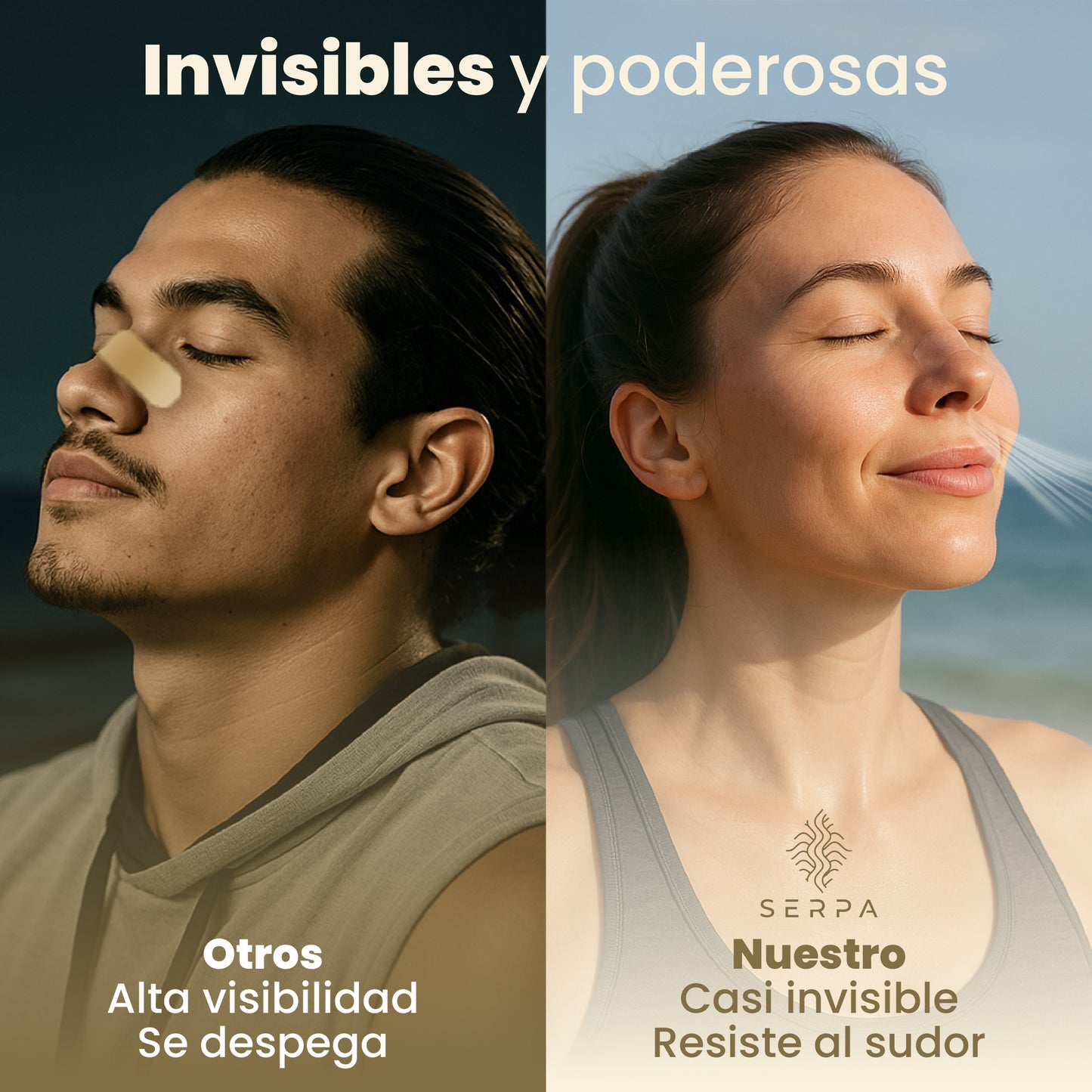 Tiras Nasales Anticongestión - Transparentes